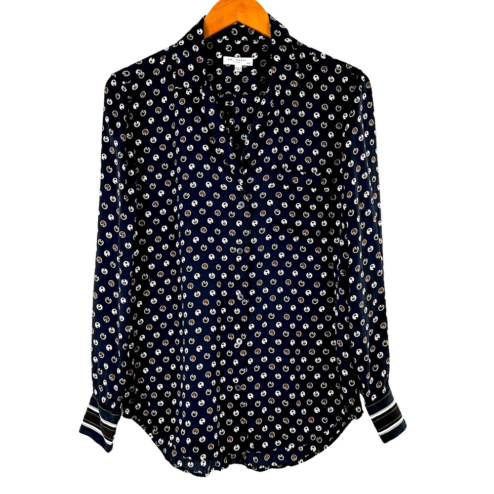 NWOT EQUIPMENT long-sleeved, patterned blouse